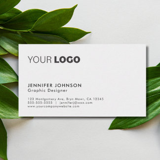 Benutzerdefiniertes Logo Einfache Minimalistische Visitenkarte