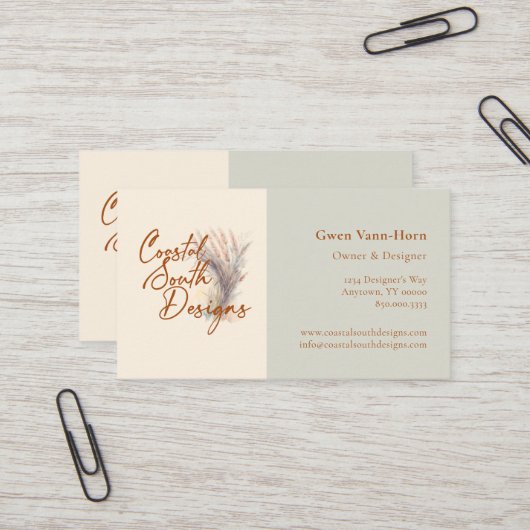 Benutzerdefiniertes Logo Einfache Minimalistische Visitenkarte (Vorderseite/Rückseite Beispiel)