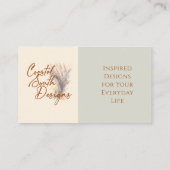 Benutzerdefiniertes Logo Einfache Minimalistische  Visitenkarte (Rückseite)