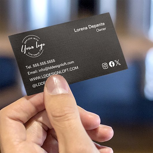 Benutzerdefiniertes Logo Einfache moderne Minimali Visitenkarte