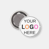 Benutzerdefiniertes Logo Einfacher Kreis Magnet (Vorderseite/Rückseite)