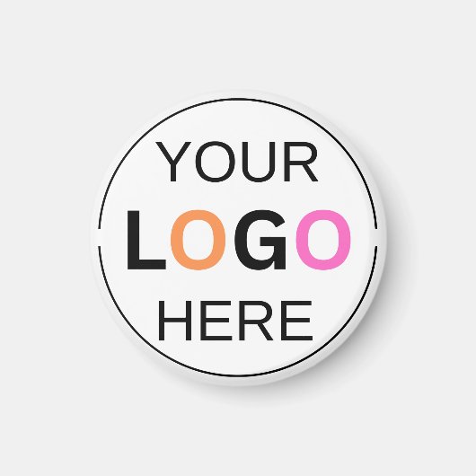 Benutzerdefiniertes Logo Einfacher Kreis Magnet (Vorne)