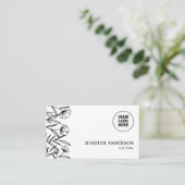 Benutzerdefiniertes Logo Einzigartige Linie Art Mi Visitenkarte (Stehend Vorderseite)