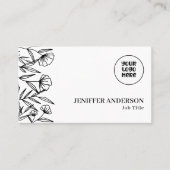 Benutzerdefiniertes Logo Einzigartige Linie Art Mi Visitenkarte (Vorderseite)