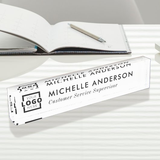 Benutzerdefiniertes Logo Elegant Modernes Minimali Namensplakette