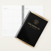 Benutzerdefiniertes Logo Elegant Schwarz Gold Planer (Anzeige)