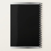 Benutzerdefiniertes Logo Elegant Schwarz Silber Planer (Rückseite)