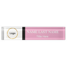 Benutzerdefiniertes Logo Elegant Soft Pink, Weiß,