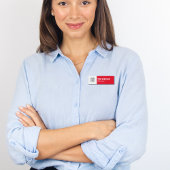 Benutzerdefiniertes Logo Elegante dunkelrosa, weiß Namenschild