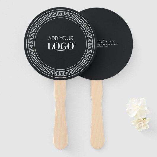 Benutzerdefiniertes Logo Elegante Mindestwerbebedi Fächer (Vorne und Hinten)