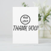 Benutzerdefiniertes Logo Elegante Modern Dankeschö Dankeskarte (Stehend Vorderseite)