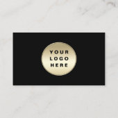 Benutzerdefiniertes Logo Eleganter Black Gold QR C Visitenkarte (Rückseite)