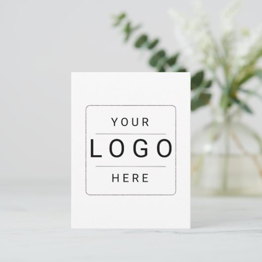 Benutzerdefiniertes Logo Feiertagspostkarte (Stehend Vorderseite)