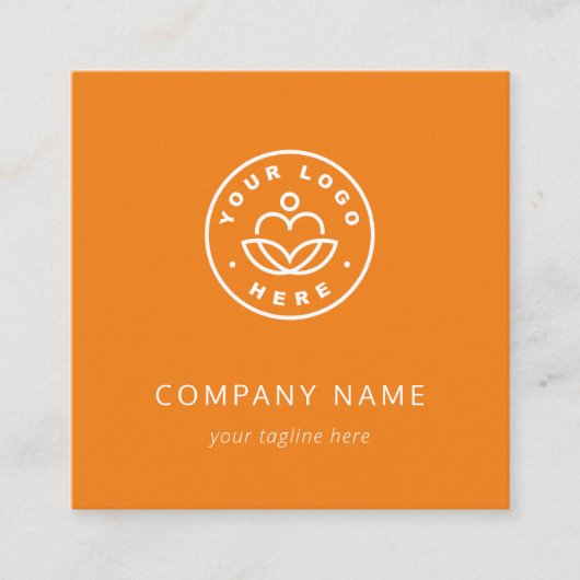 Benutzerdefiniertes Logo Fett Minimalistisches Cor Quadratische Visitenkarte (Vorderseite)