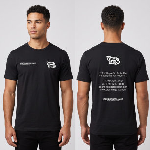 Benutzerdefiniertes Logo Firmenname & Kontaktinfor T-Shirt