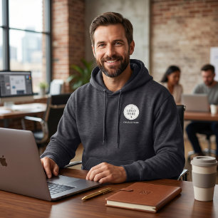 Benutzerdefiniertes Logo & Firmenname Minimalistis Hoodie
