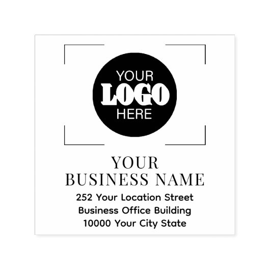 Benutzerdefiniertes LOGO Firmenname Rücksendeadres Permastempel (Design)