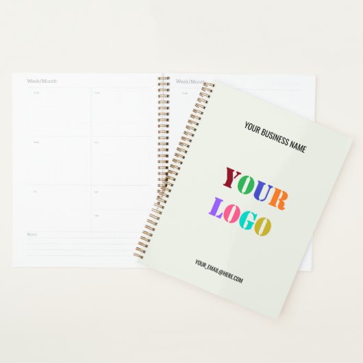 Benutzerdefiniertes Logo-Firmenname Text-Info-Plan Planer (Anzeige)