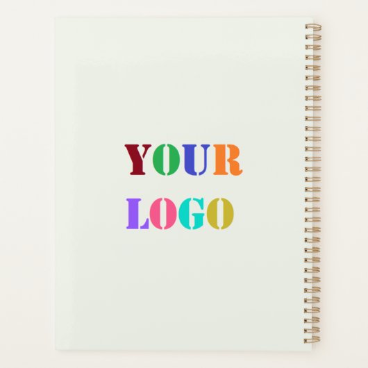 Benutzerdefiniertes Logo-Firmenname Text-Info-Plan Planer (Rückseite)