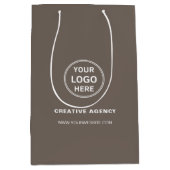 Benutzerdefiniertes Logo Firmenwerbung für Unterne Mittlere Geschenktüte (Vorderseite)