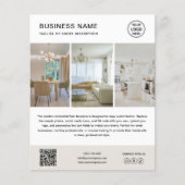 Benutzerdefiniertes Logo Foto Minimalistischer Ges Flyer (Vorne)