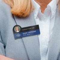 Benutzerdefiniertes Logo-Foto Modernes blaues Unte