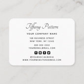 Benutzerdefiniertes Logo-Foto Modernes Symbol für Visitenkarte (Rückseite)