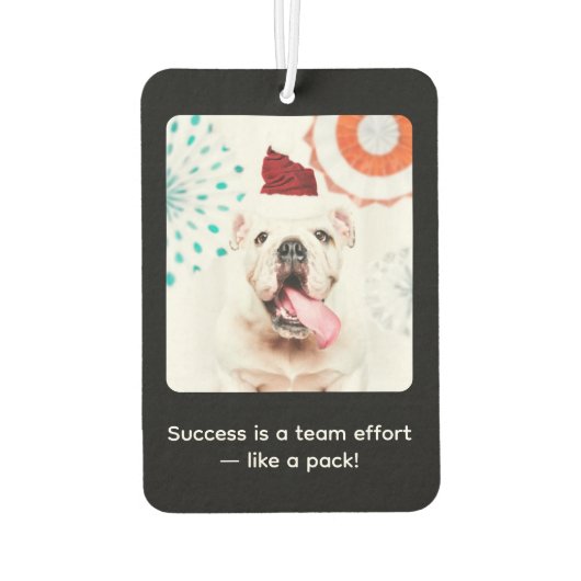 Benutzerdefiniertes Logo-Foto Motivierend Geschenk Autolufterfrischer (Rückseite)