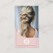 Benutzerdefiniertes Logo-Foto QR-Code für Haarstüh Visitenkarte (Vorderseite)