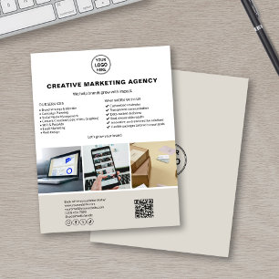 Benutzerdefiniertes Logo Foto QR Marketing Geschäf Flyer