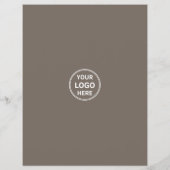 Benutzerdefiniertes Logo Foto QR Taupe Marketing U Flyer (Hinten)