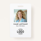 Benutzerdefiniertes Logo-Foto Sauberes, Minimalist Ausweis (Vorderseite)