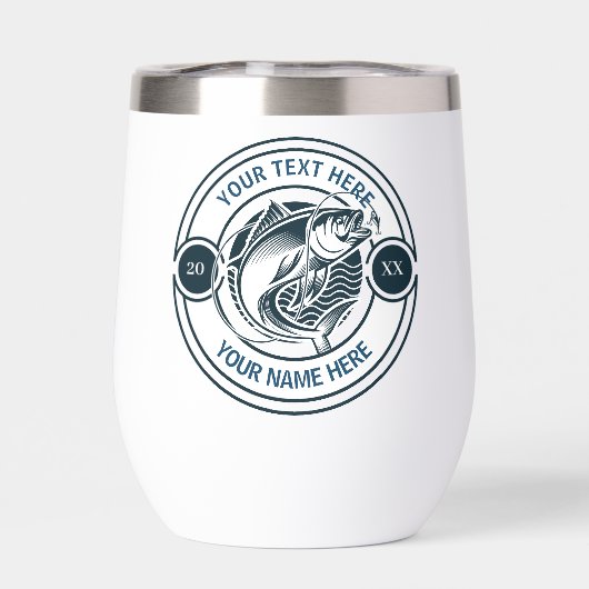 Benutzerdefiniertes Logo für Bassfischen Retro-Mon (Rückseite)