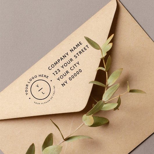 Benutzerdefiniertes Logo für berufliche Rücksendea Permastempel