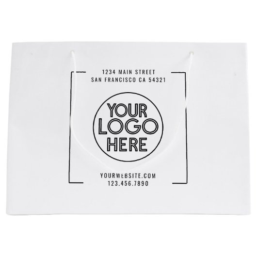 Benutzerdefiniertes Logo für Berufliche Unternehme Große Geschenktüte (Vorderseite)