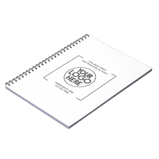 Benutzerdefiniertes Logo für Berufliche Unternehme Notizblock (Linke Seite)