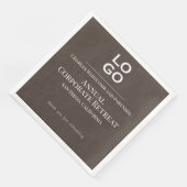 Benutzerdefiniertes Logo für braune Geschäftsereig Serviette (Ecke)