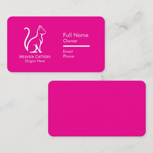 Benutzerdefiniertes Logo für Chic & Modern Cattere Visitenkarte (Vorne/Hinten)