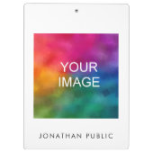 Benutzerdefiniertes Logo für das Design des Fotos Klemmbrett (Rückseite)