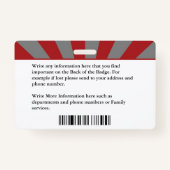 Benutzerdefiniertes Logo für das Foto der Feuerweh Ausweis (Rückseite)