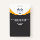 Benutzerdefiniertes Logo für den gelben grauen Vis Ausweis (Rückseite)