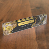 Benutzerdefiniertes Logo für den Glitzer "Black Go Namensplakette (Seite)