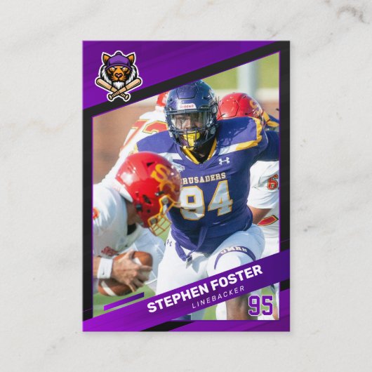 Benutzerdefiniertes Logo für den lila- und Black-F Telefonnummerkarte (Vorderseite)