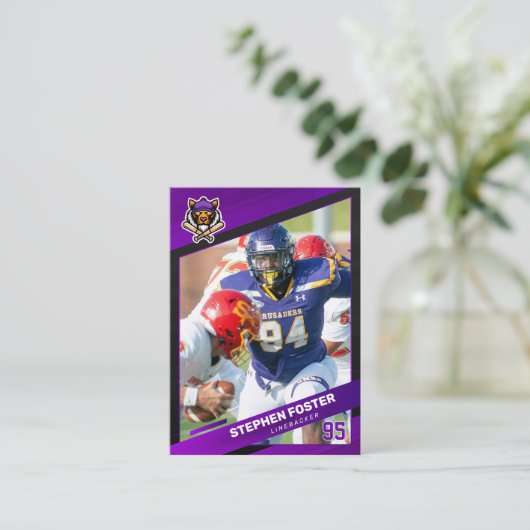 Benutzerdefiniertes Logo für den lila- und Black-F Telefonnummerkarte (Stehend Vorderseite)