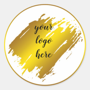 Benutzerdefiniertes Logo für den Spritzer-Rings-G Runder Aufkleber