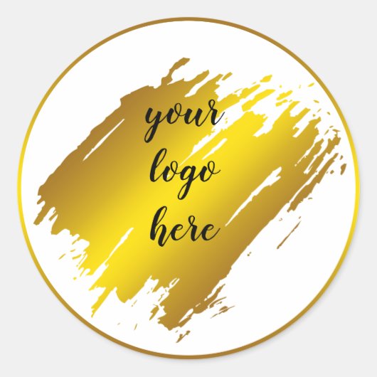 Benutzerdefiniertes Logo für den Spritzer-Rings-Gl Runder Aufkleber (Vorderseite)