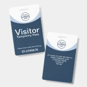 Benutzerdefiniertes Logo für die Blue Corporate Vi Ausweis (Vorder- & Rückseite)