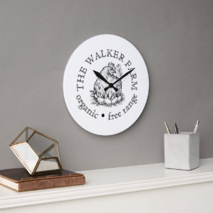 Benutzerdefiniertes Logo für die Förderung landwir Große Wanduhr