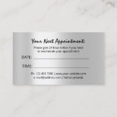 Benutzerdefiniertes Logo für die moderne Graue Sil Visitenkarte (Rückseite)