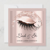 Benutzerdefiniertes Logo für die Rose der Eyelash- Einladung (Vorderseite)